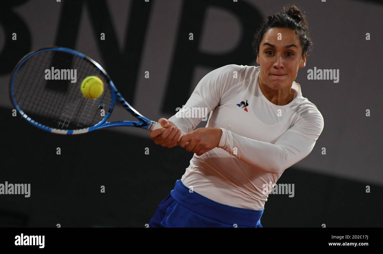 Paris, France. 06th Oct, 2020. Roland Garros Paris French Open 2020 Day 10 061020 Martina Trevisan (ITA) loses quarterfinal match Credit: Roger Parker/Alamy Live News Stock Photo