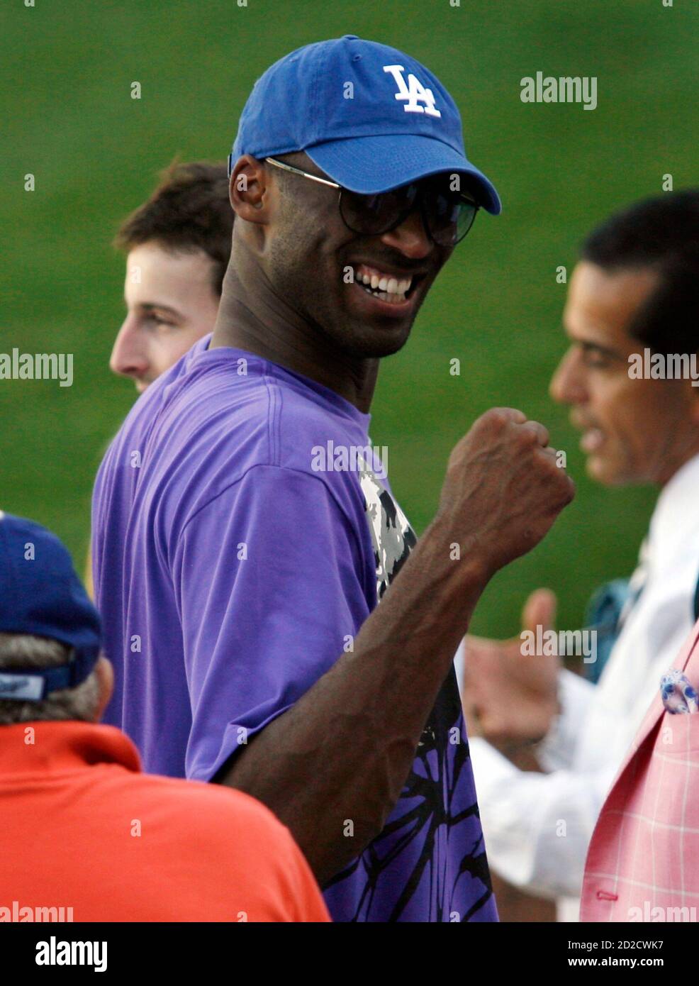 Los Angeles Lakers Kobe Bryant reacts 