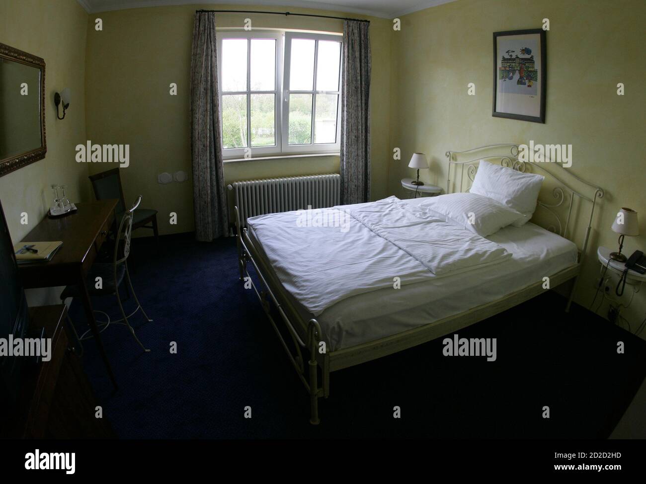 A Interior View Shows A Bedroom At The Hotel Landhaus Milser In Duisburg May 2 06