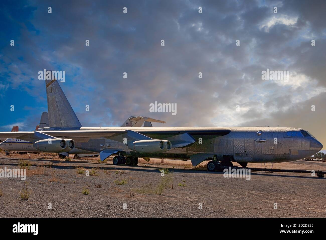 Very early model of a Boeing B52 Stratofortress at the boneyard in Tucson AZ Stock Photo