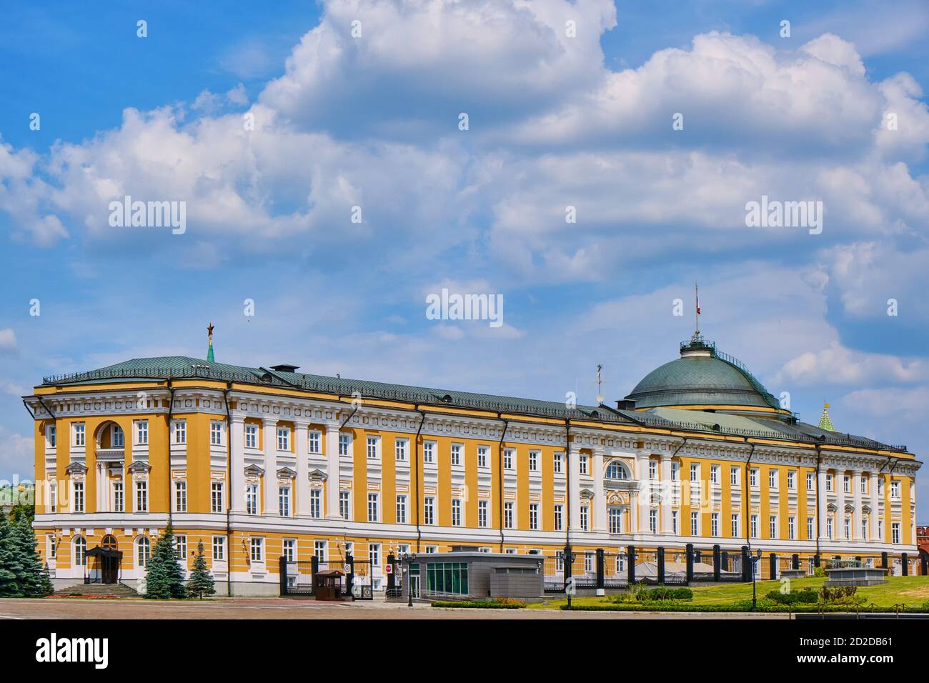The Senate Palace is a ceremonial building on territory of the Moscow Kremlin, built by the Russian architect Matvey Kazakov in 1776-1787 - Kremlin, M Stock Photo