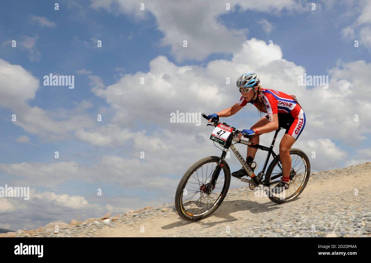 Daniela Bunzli Rojas of Chile rides in 