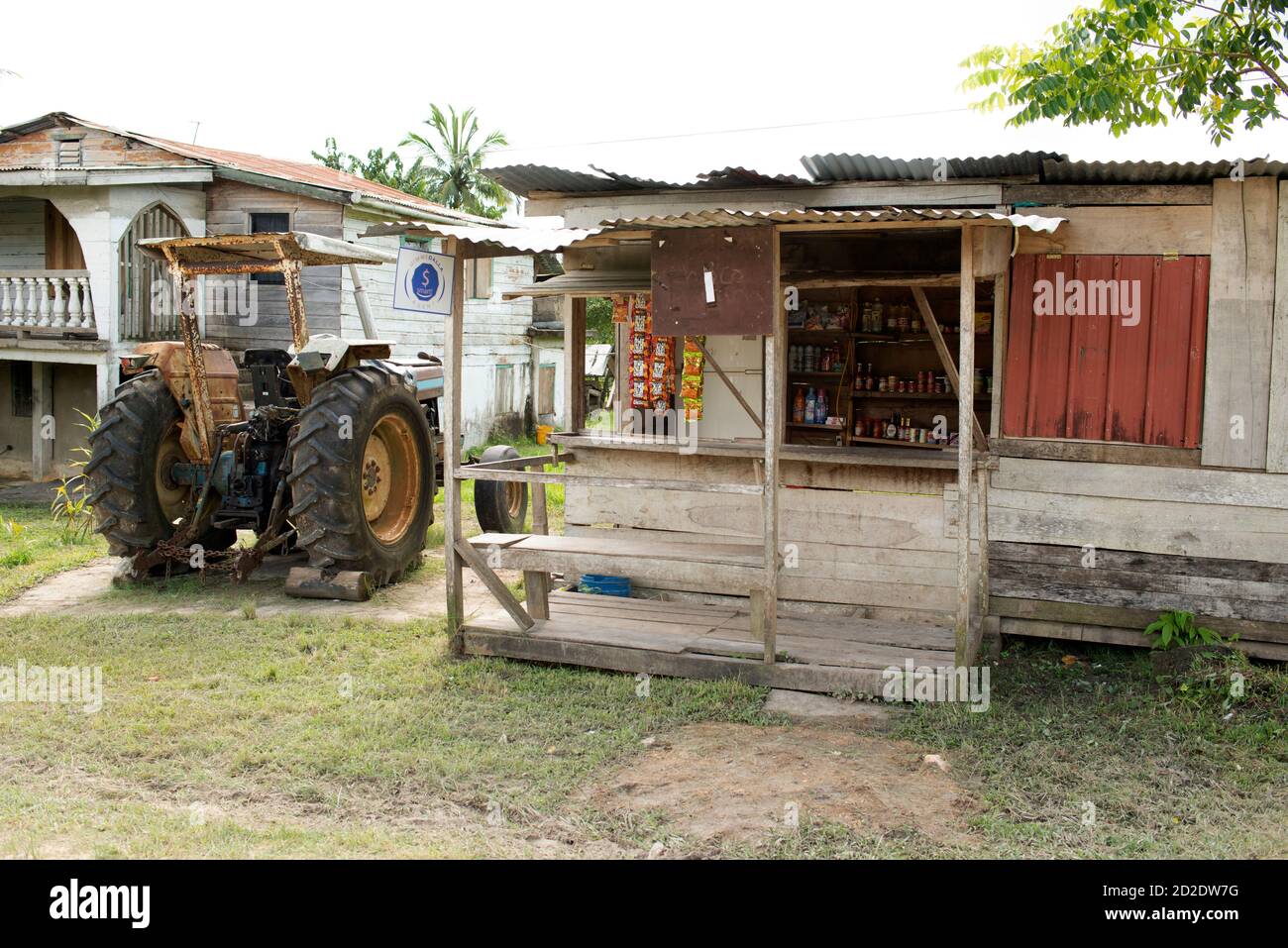 A shop in the small Yucatec Maya village of San Antonio, Cayo District, Belize. Stock Photo
