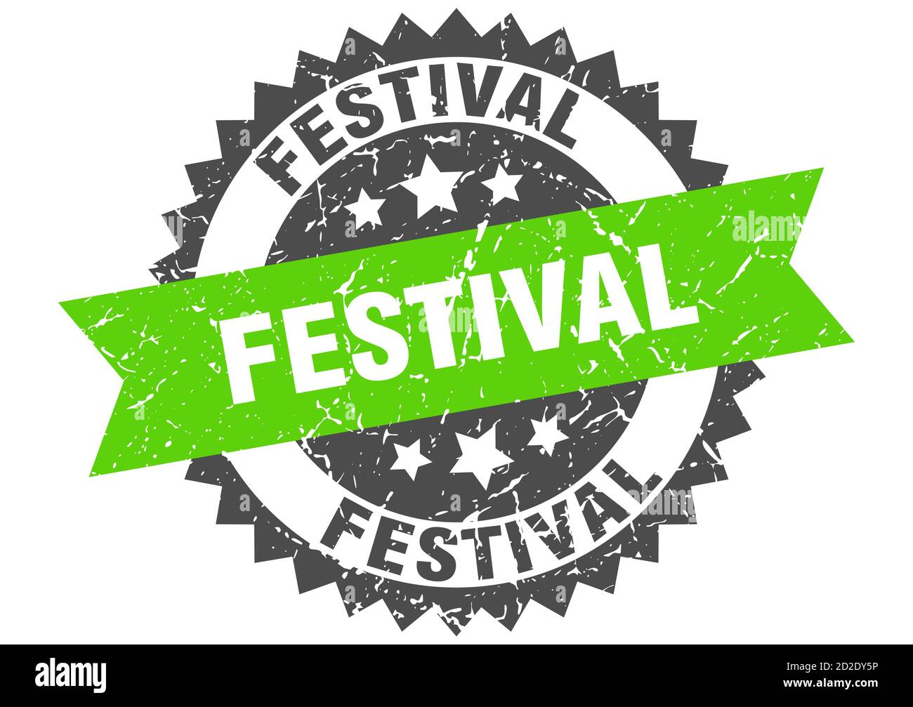 festival stamp. round grunge sign with ribbon Stock Vector Image & Art ...