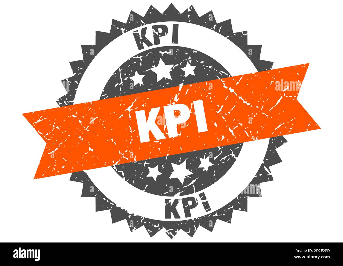 kpi stamp. round grunge sign with ribbon Stock Vector Image & Art - Alamy