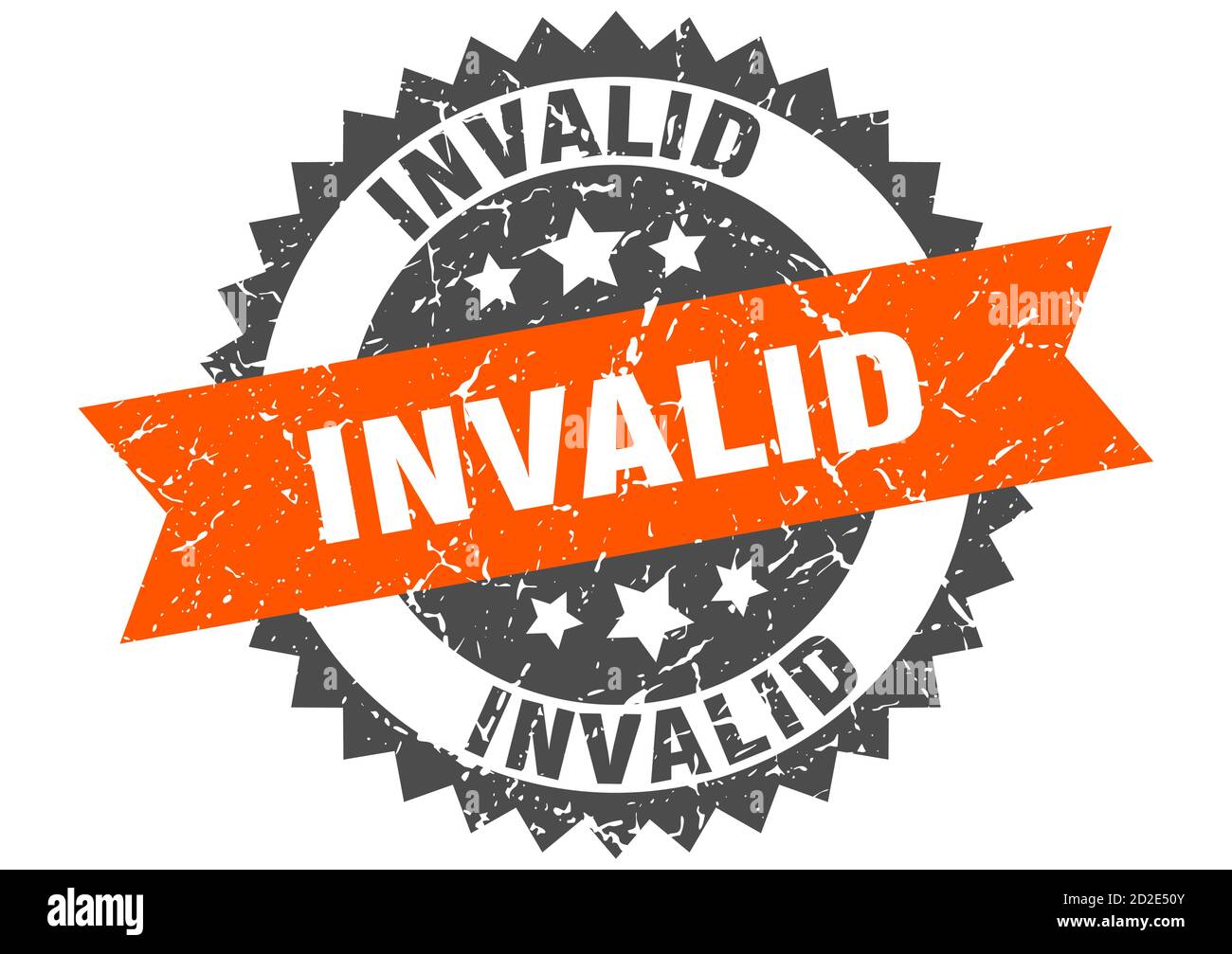 invalid stamp. round grunge sign with ribbon Stock Vector Image & Art ...