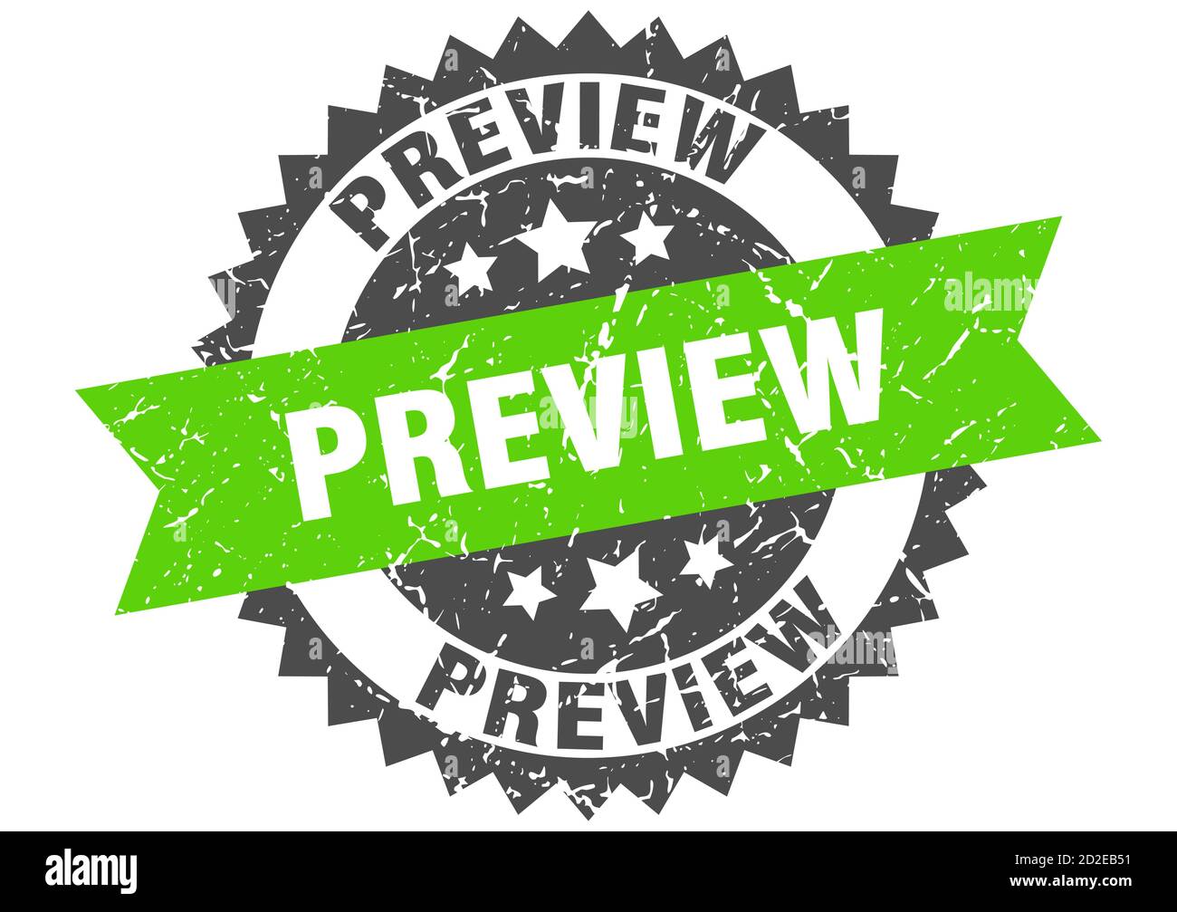 preview stamp. round grunge sign with ribbon Stock Vector