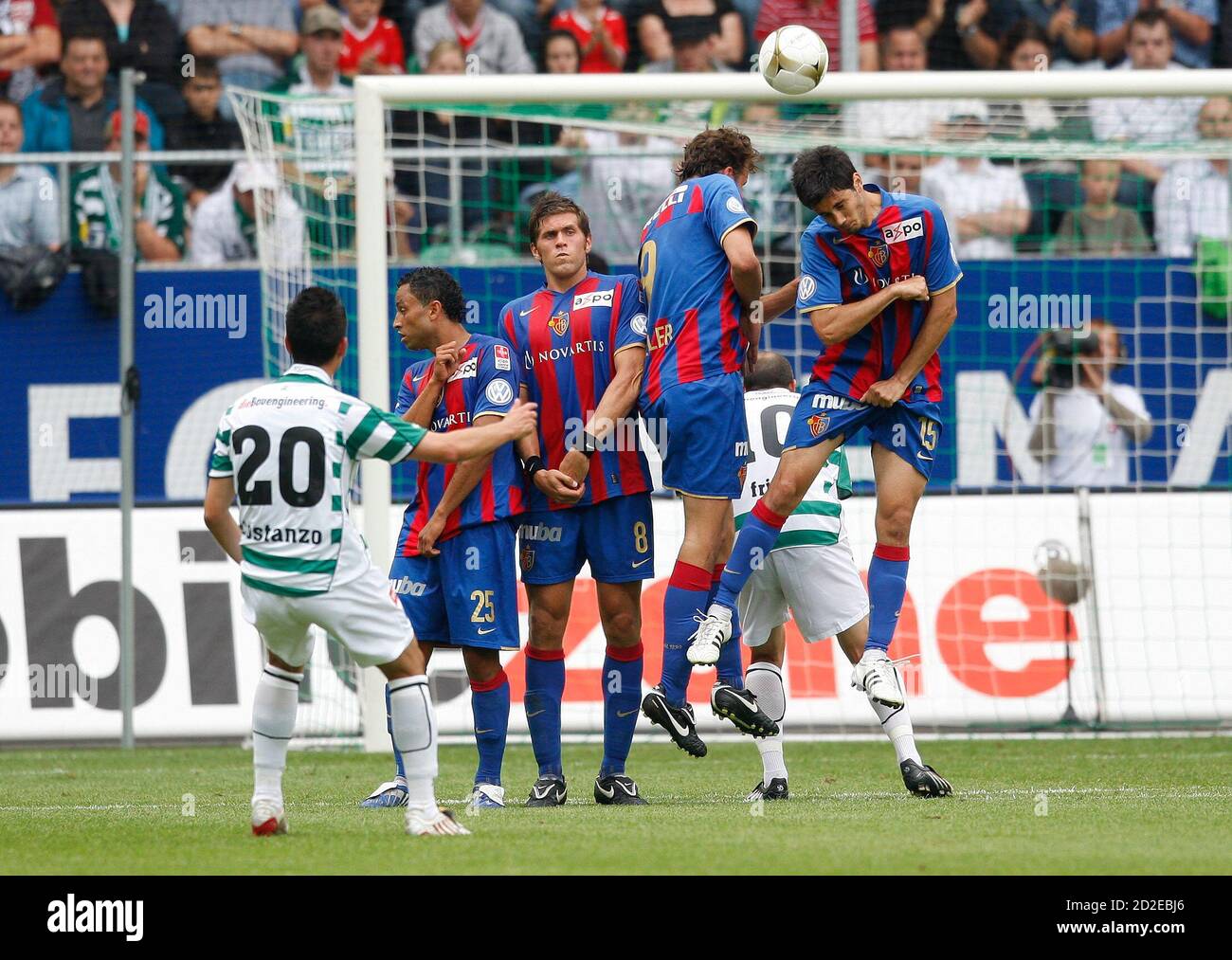 Fc St Gallen S Fcsg Mario Costanzo Scores During Their Swiss Super League Soccer Match Against Fc Basel S Fcb In St Gallen July 12 2009 Reuters Miro Kuzmanovic Switzerland Sport Soccer Stock Photo Alamy
