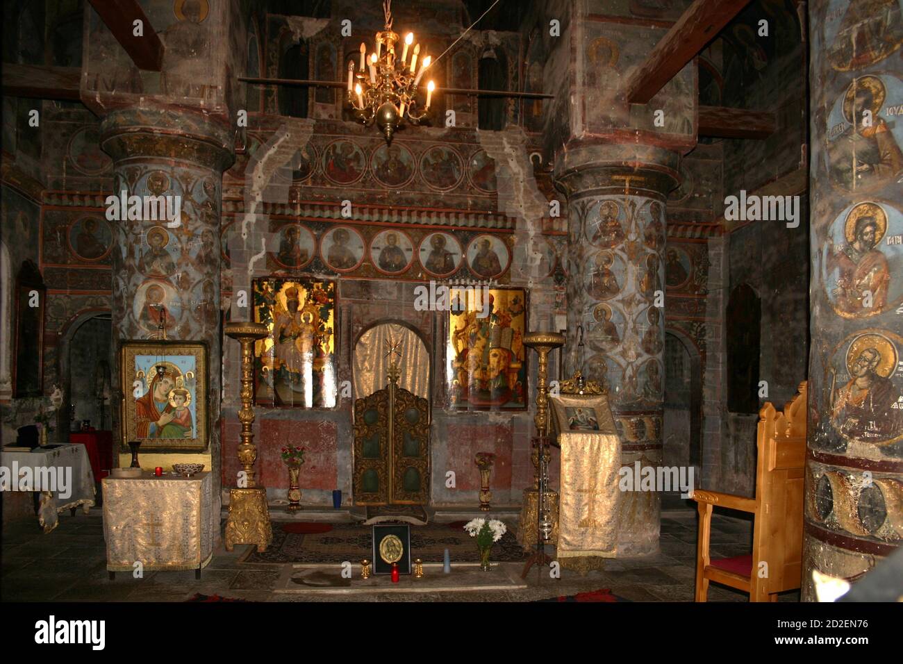 Snagov Monastery, Ilfov County, Romania. Interior of the 15th century ...