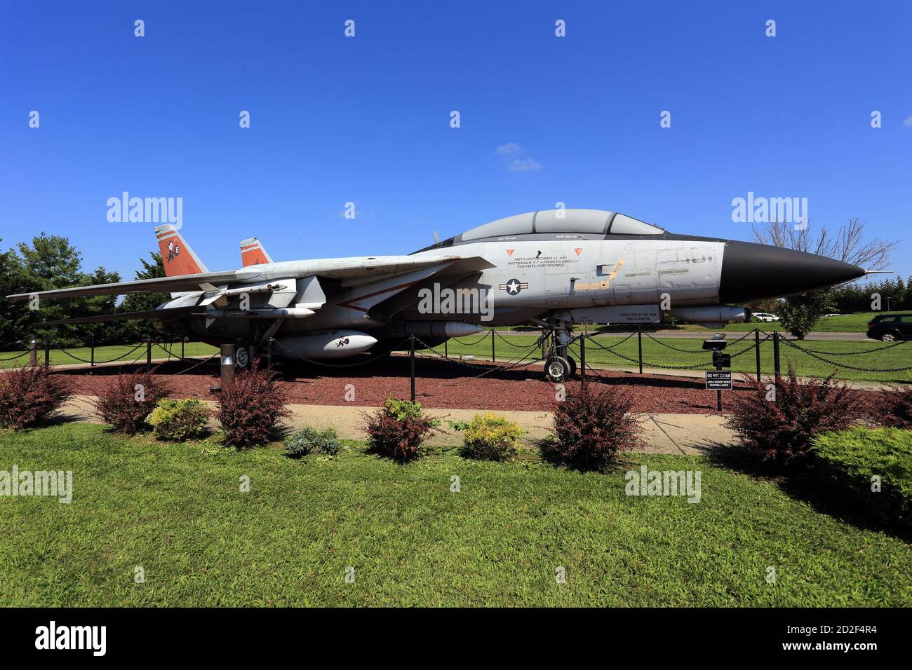 Grumman F-14D Tomcat fighter jet on permanent display Bethpage Long Island New York Stock Photo