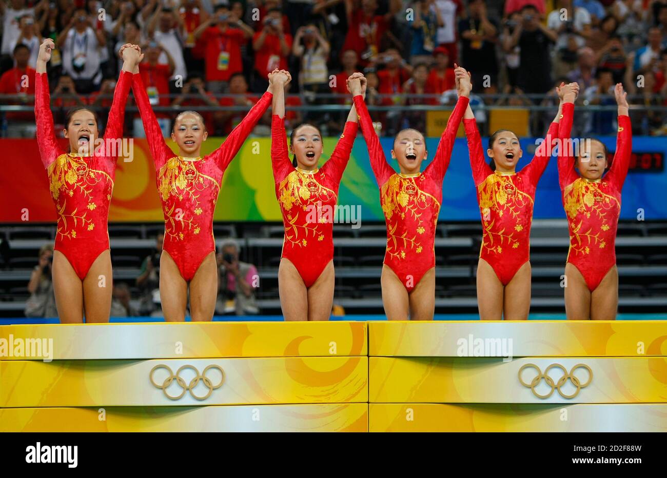 Gymnastics Team Podium High Resolution Stock Photography And Images Alamy