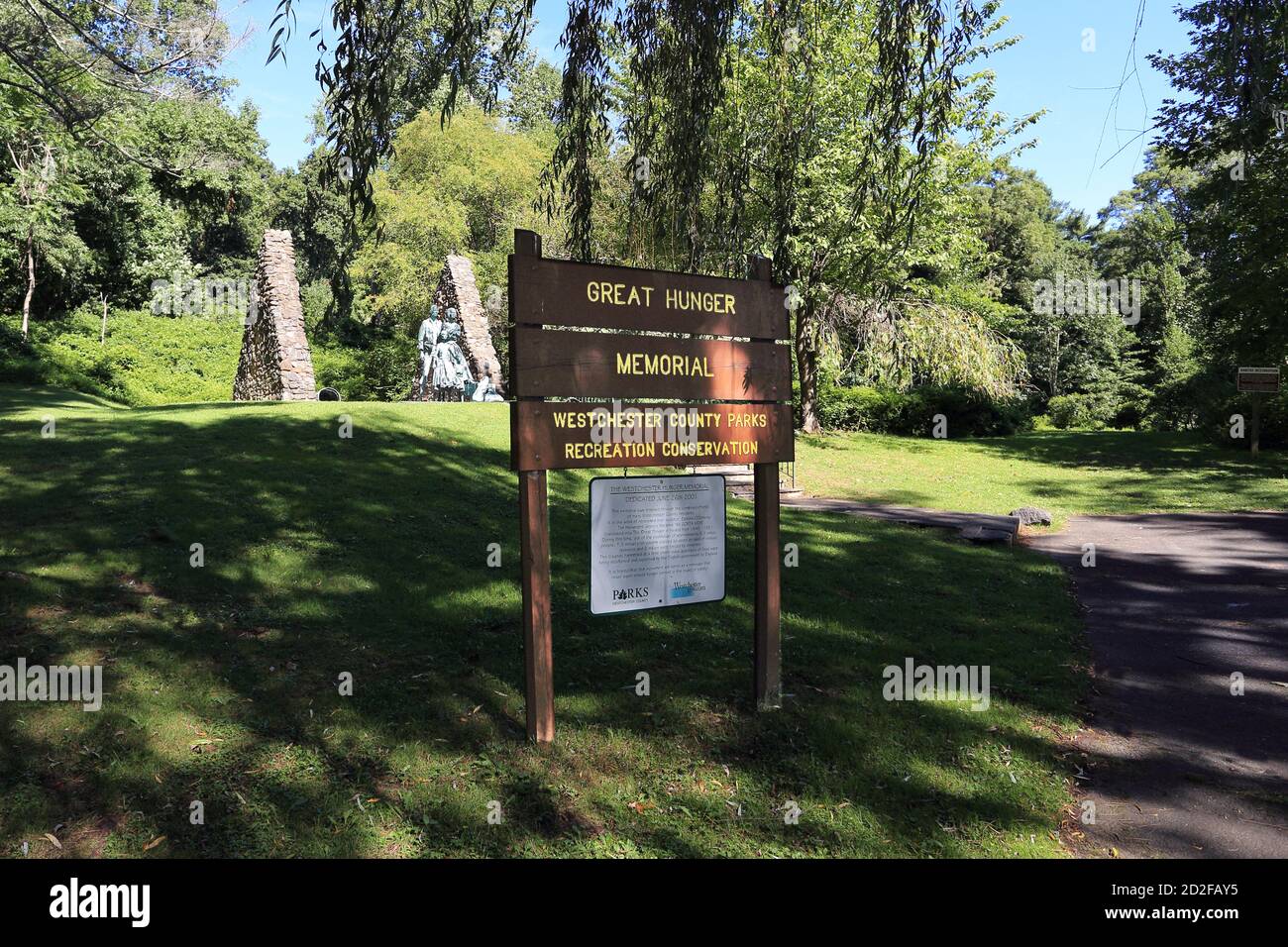 Irish Great Hunger Memorial Elmsford New York Stock Photo