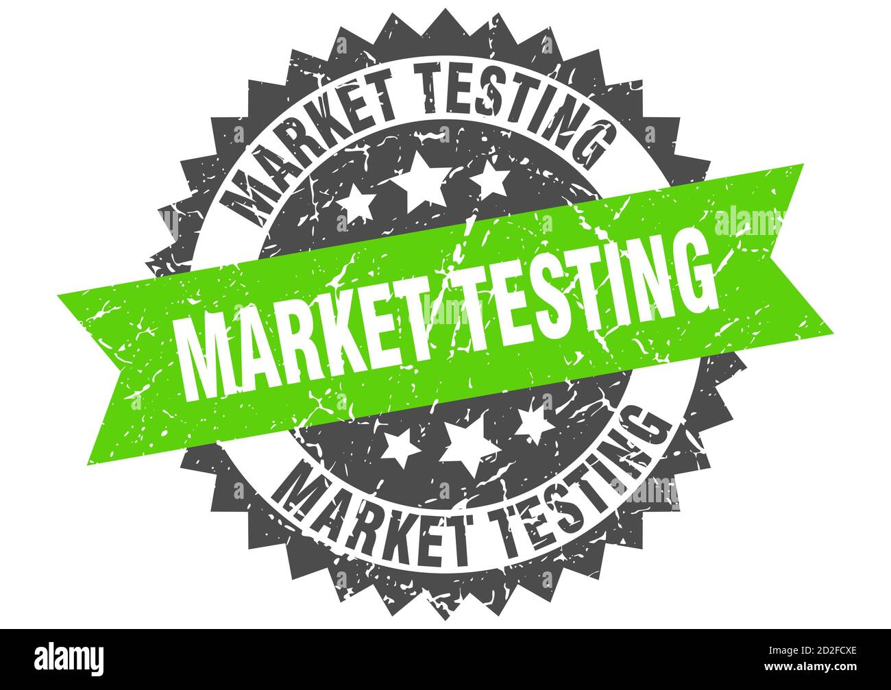 market testing stamp. round grunge sign with ribbon Stock Vector Image ...