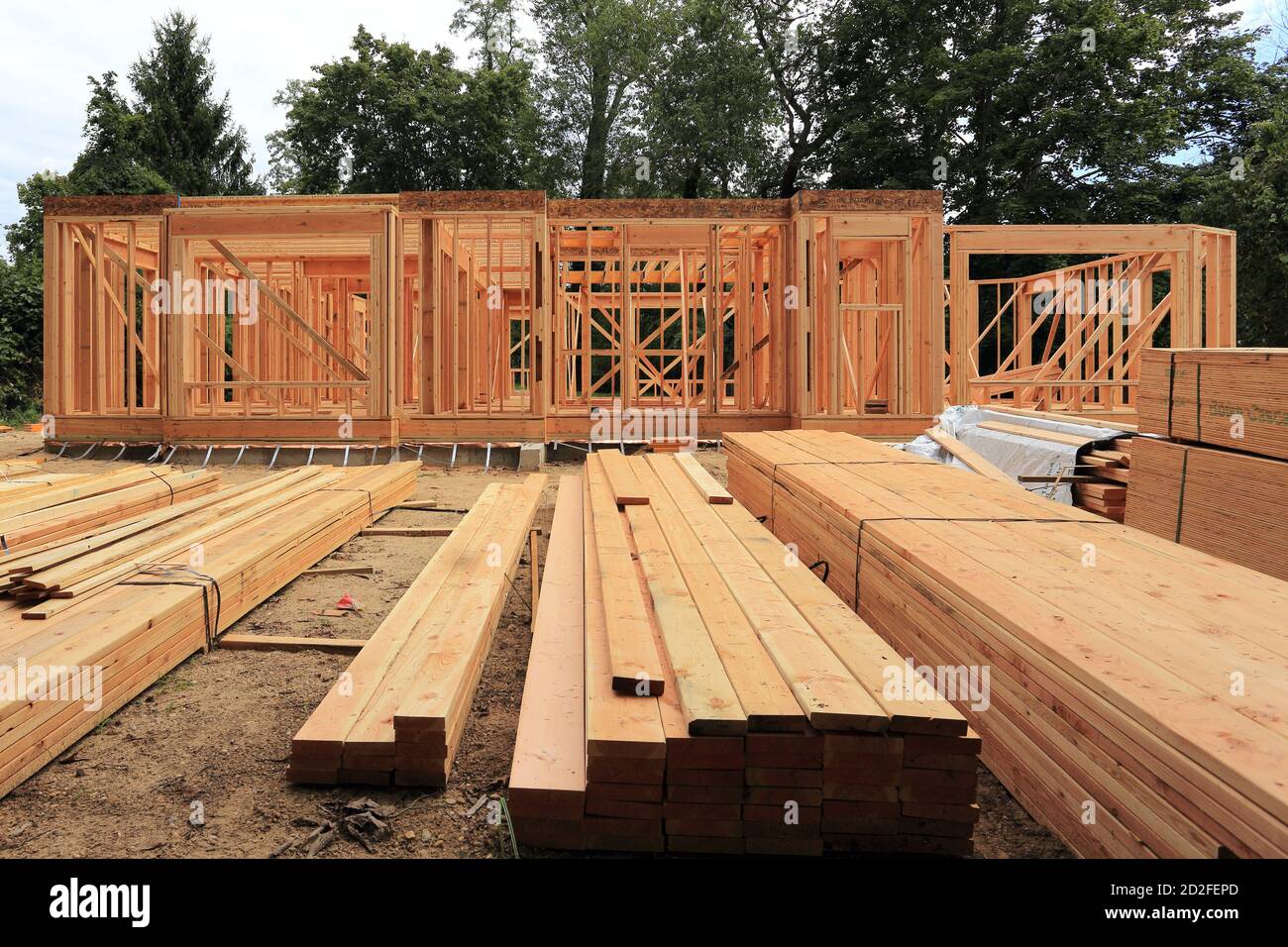 Home under construction Long Island New York Stock Photo Alamy
