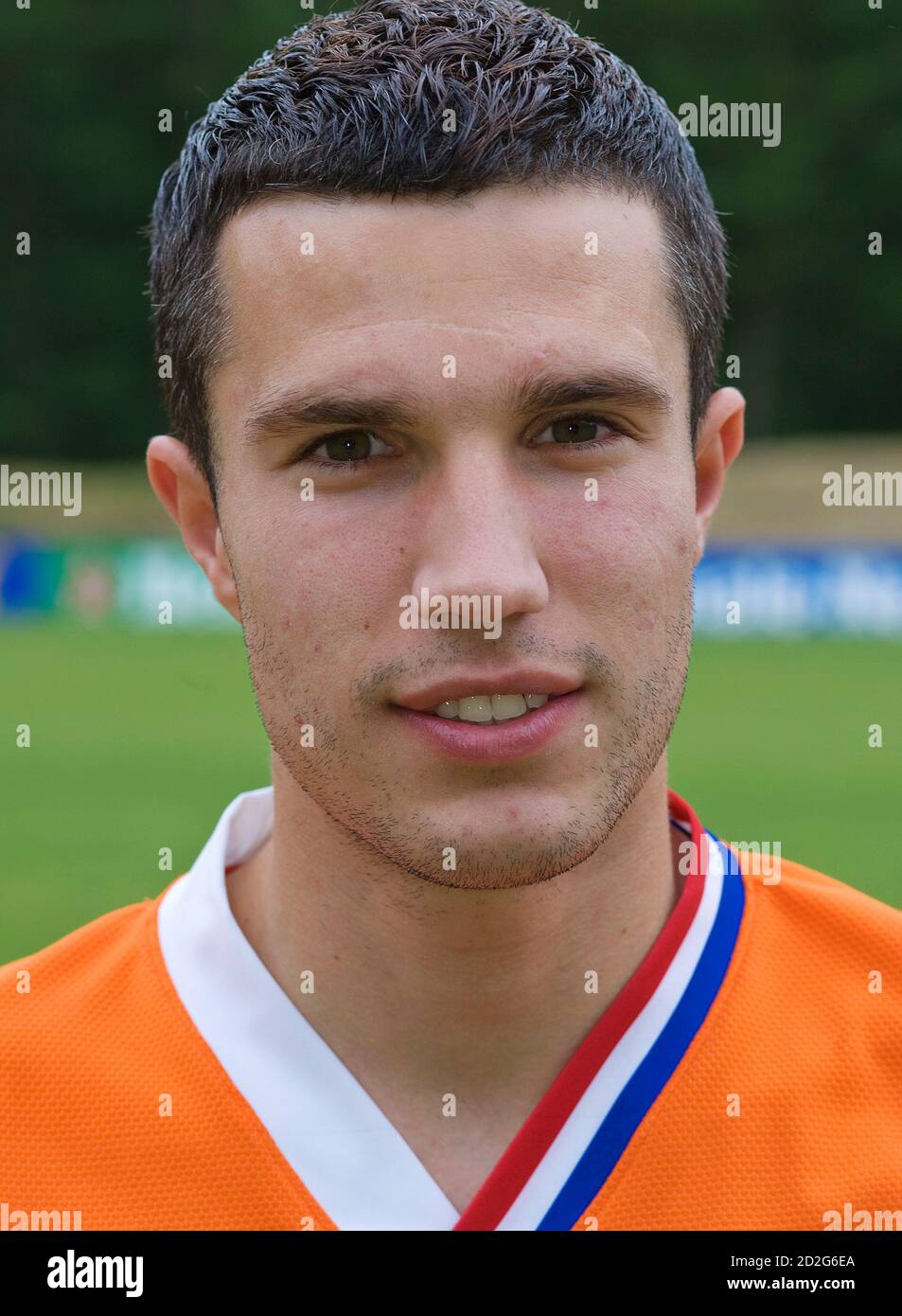 Robin van Persie of the Netherlands poses for photographers during a  training session of the Dutch National soccer team in preparation for the  Euro 2008 in Hoenderloo May 28, 2008. REUTERS/Michael Kooren (