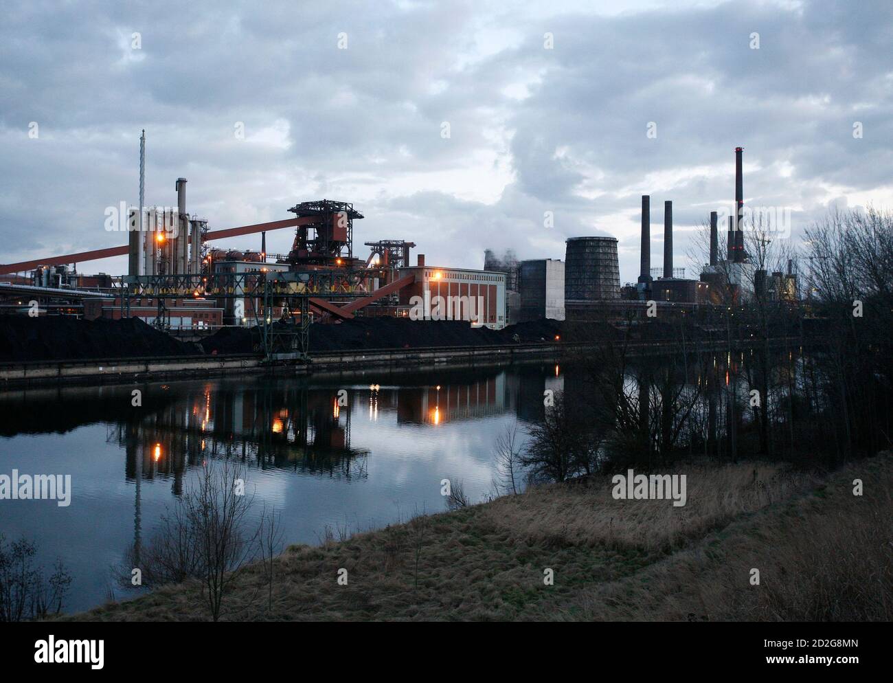 General view of a factory of Salzgitter Flachstahl GmbH, a company of steel  manufacturer Salzgitter AG in Salzgitter March 11, 2009. German industrial  output fell by a record 7.5 percent in January,