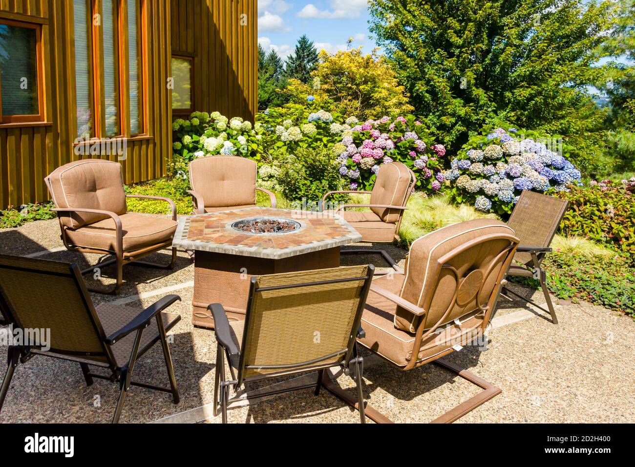Oregon, Portland, Fire Pit Stock Photo Alamy