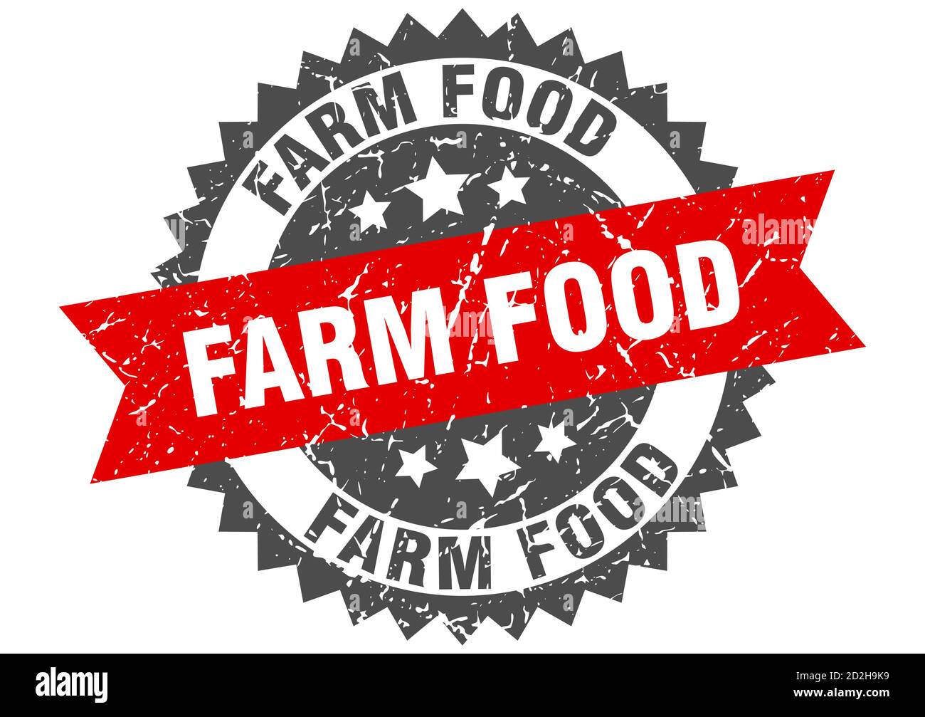 farm food stamp. round grunge sign with ribbon Stock Vector Image & Art ...