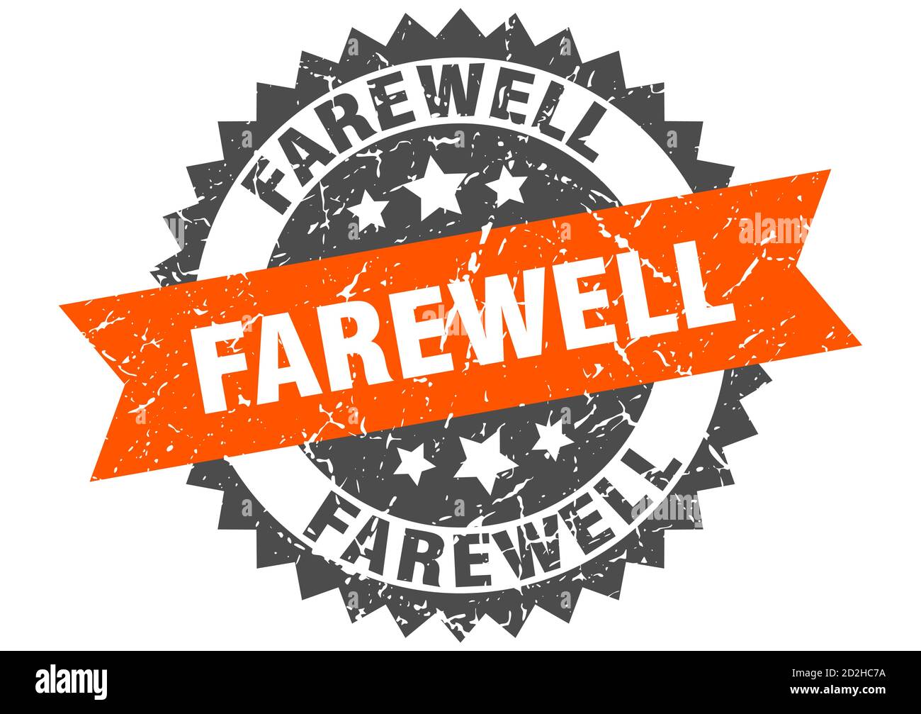 farewell stamp. round grunge sign with ribbon Stock Vector Image & Art ...