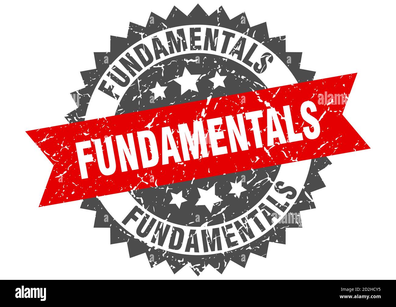 fundamentals stamp. round grunge sign with ribbon Stock Vector Image ...