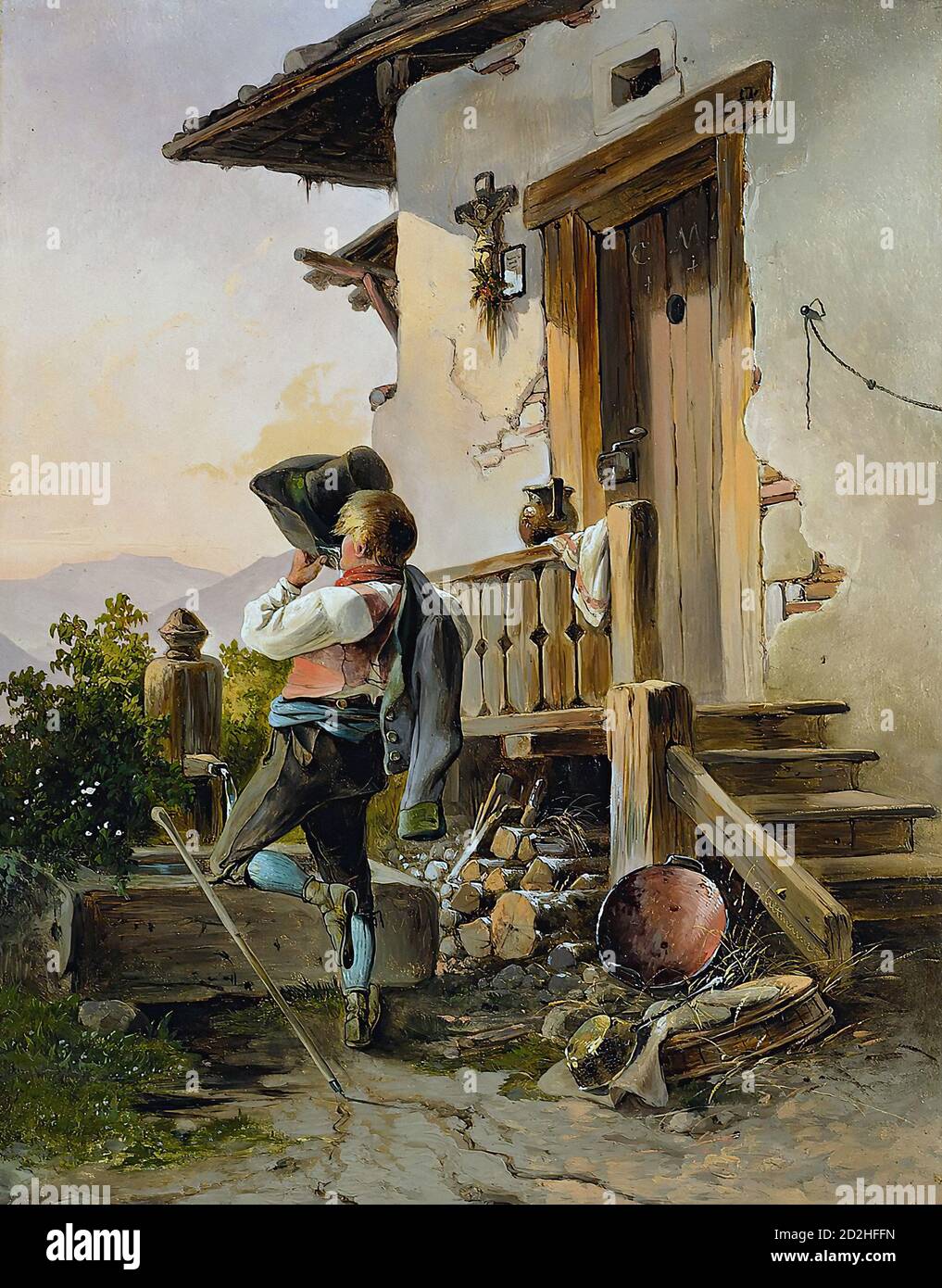 Altmann II Anton - Rast Und Erfrischung Am Brunnen - Austrian School ...