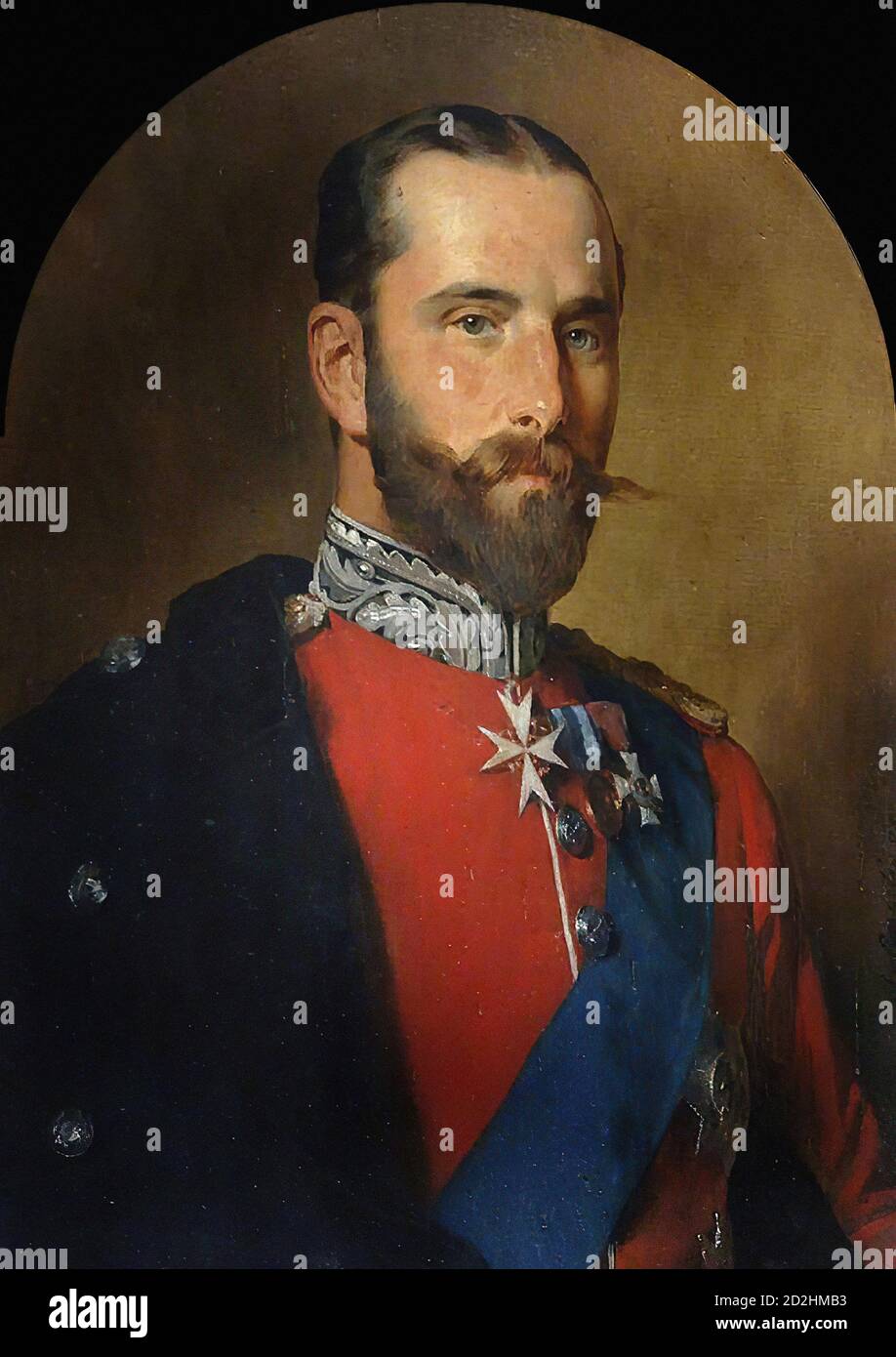 Angeli Heinrich Von - Prince Henry (1858–1896) in Military Uniform - Austrian School - 19th  Century Stock Photo