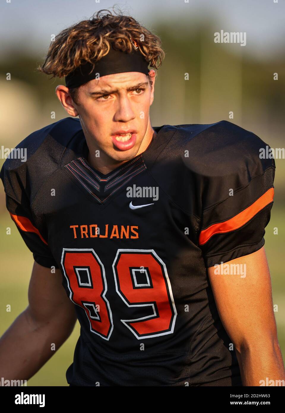 Football action with Rigby vs Post Falls High School in Post Falls