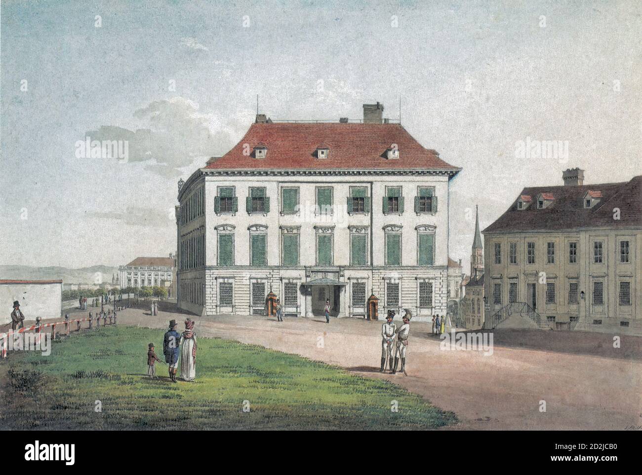 Alt Jacob - Das Palais Herzog Albert Von Sachsen-Teschens - Austrian School - 19th  Century Stock Photo