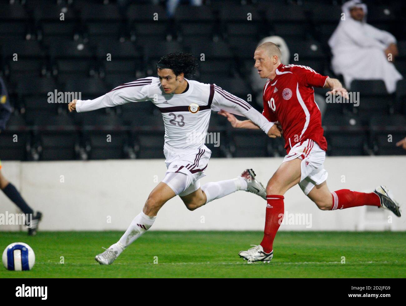 Qatar S Sebastian Soria L Fights For The Ball With Denmark S Thomas Kristensen During Their International Friendly Soccer Match In Doha January 27 08 Reuters Fadi Al Assaad Qatar Stock Photo Alamy Qatar S Sebastian Soria L Fights For The Ball With Denmark S Thomas Kristensen During Their International Friendly Soccer Match In Doha January 27 08 Reuters Fadi Al Assaad Qatar Stock Photo Alamy
