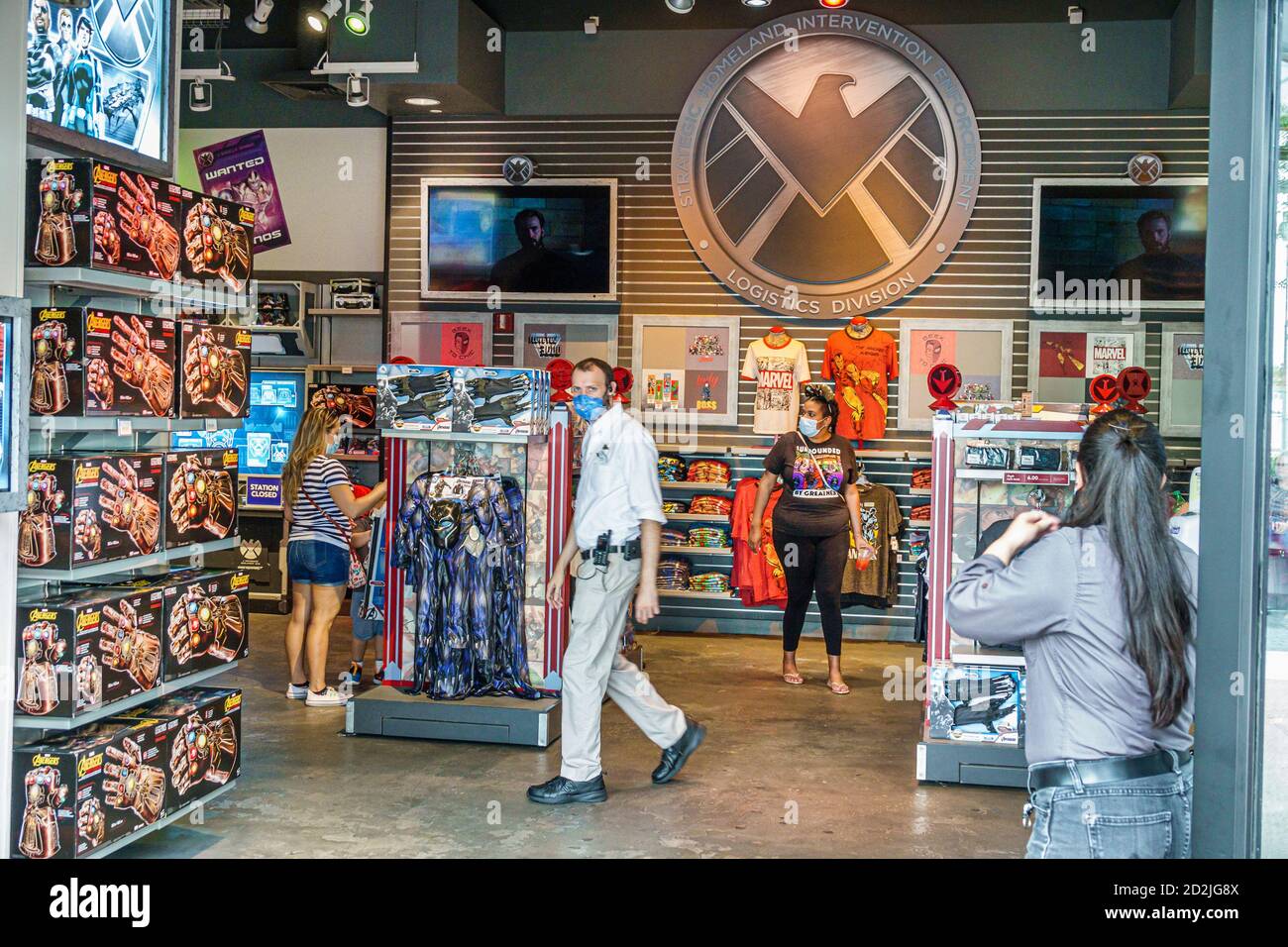 Florida Orlando Lake Buena Vista Walt Disney World Resort Disney Springs Super Hero Headquarters Souvenir Store Shopping Covid 19 Coronavirus Pandemic Stock Photo Alamy