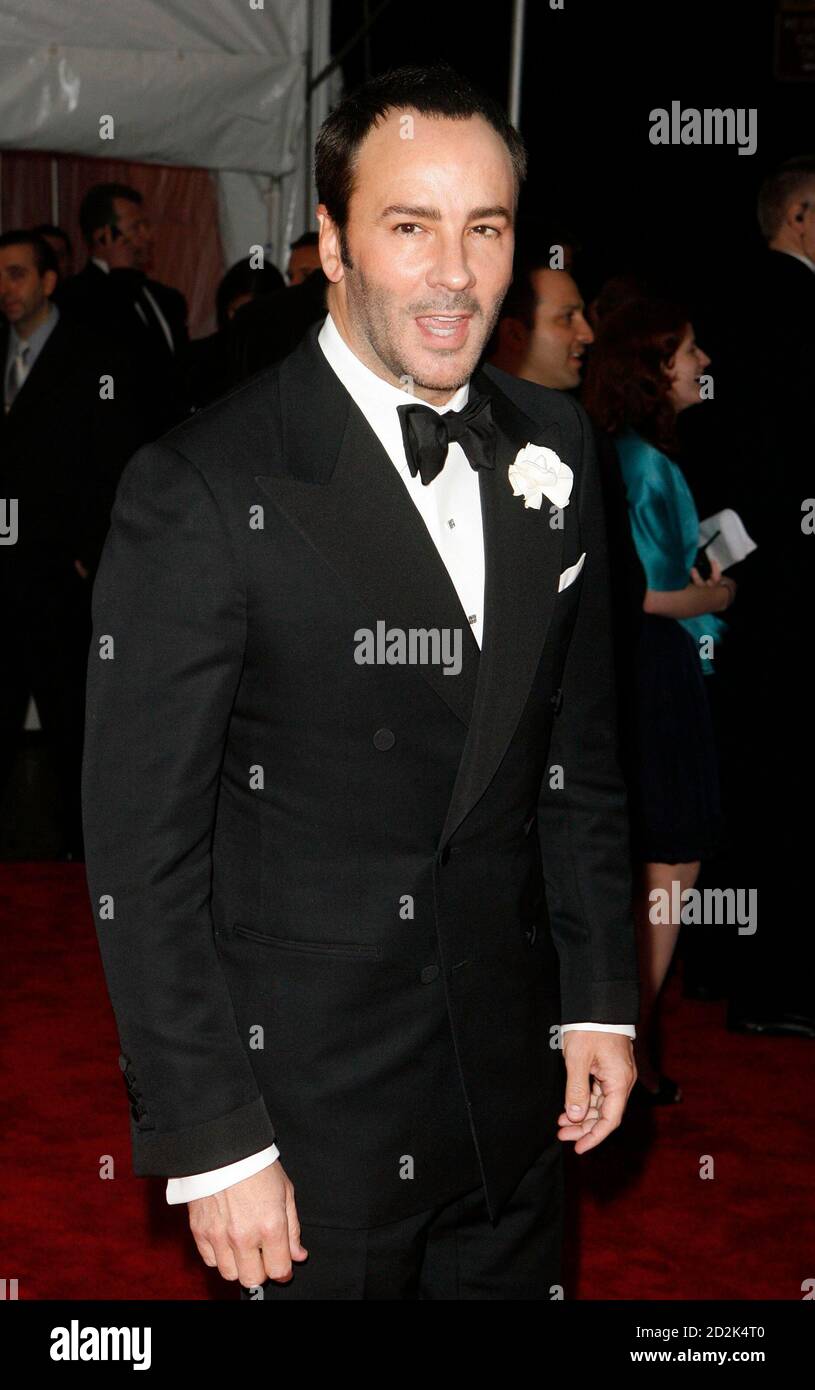 Fashion designer Tom Ford arrives for the Metropolitan Museum of Art  Costume Institute Gala, 