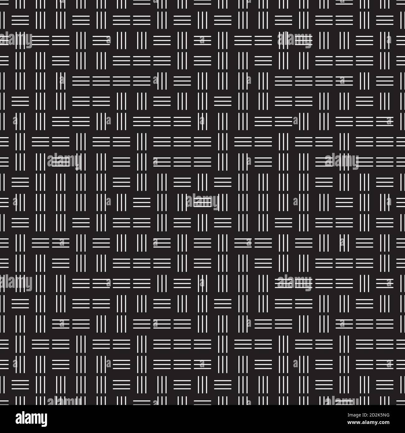 Seamless pattern with horizontal and vertical black segments Stock Vector
