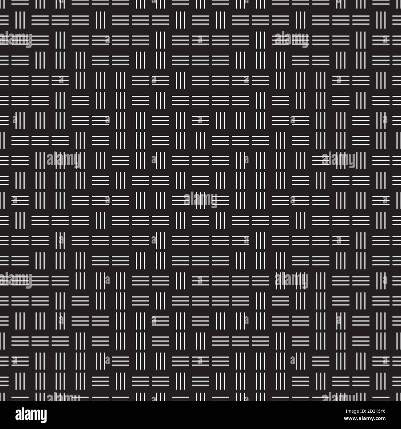 Seamless pattern with horizontal and vertical black segments Stock Vector