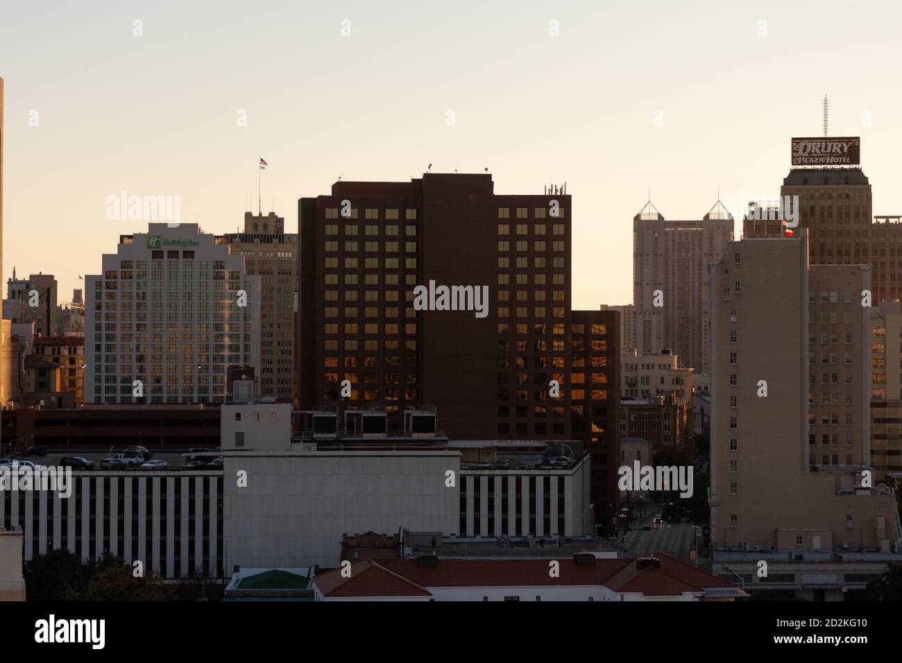 Downtown building at sunrise Stock Photo - Alamy