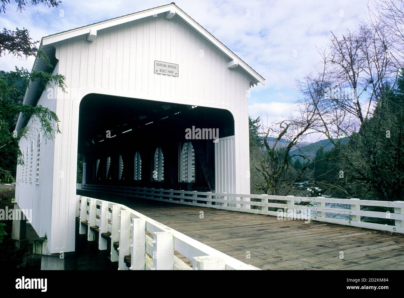 Dorena Covered Bridge, Lane County, Oregon Stock Photo Alamy