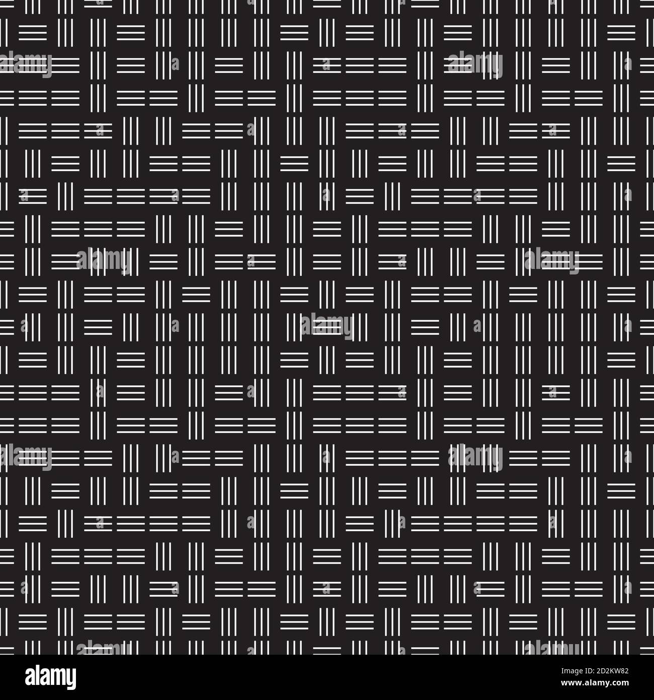 Seamless pattern with horizontal and vertical black segments Stock Vector