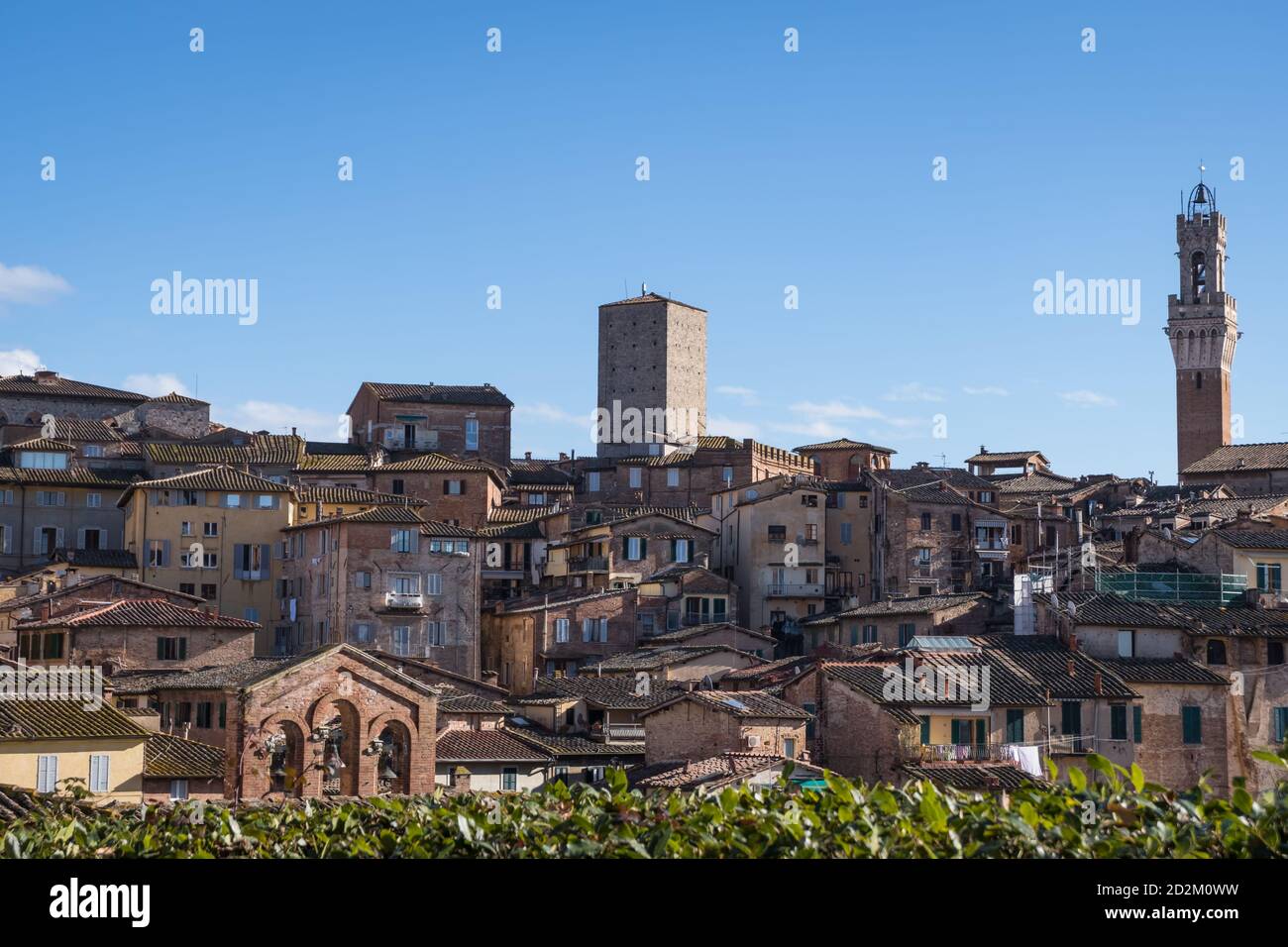 Cityscape of Siena with its towers (Tuscany, Italy Stock Photo - Alamy