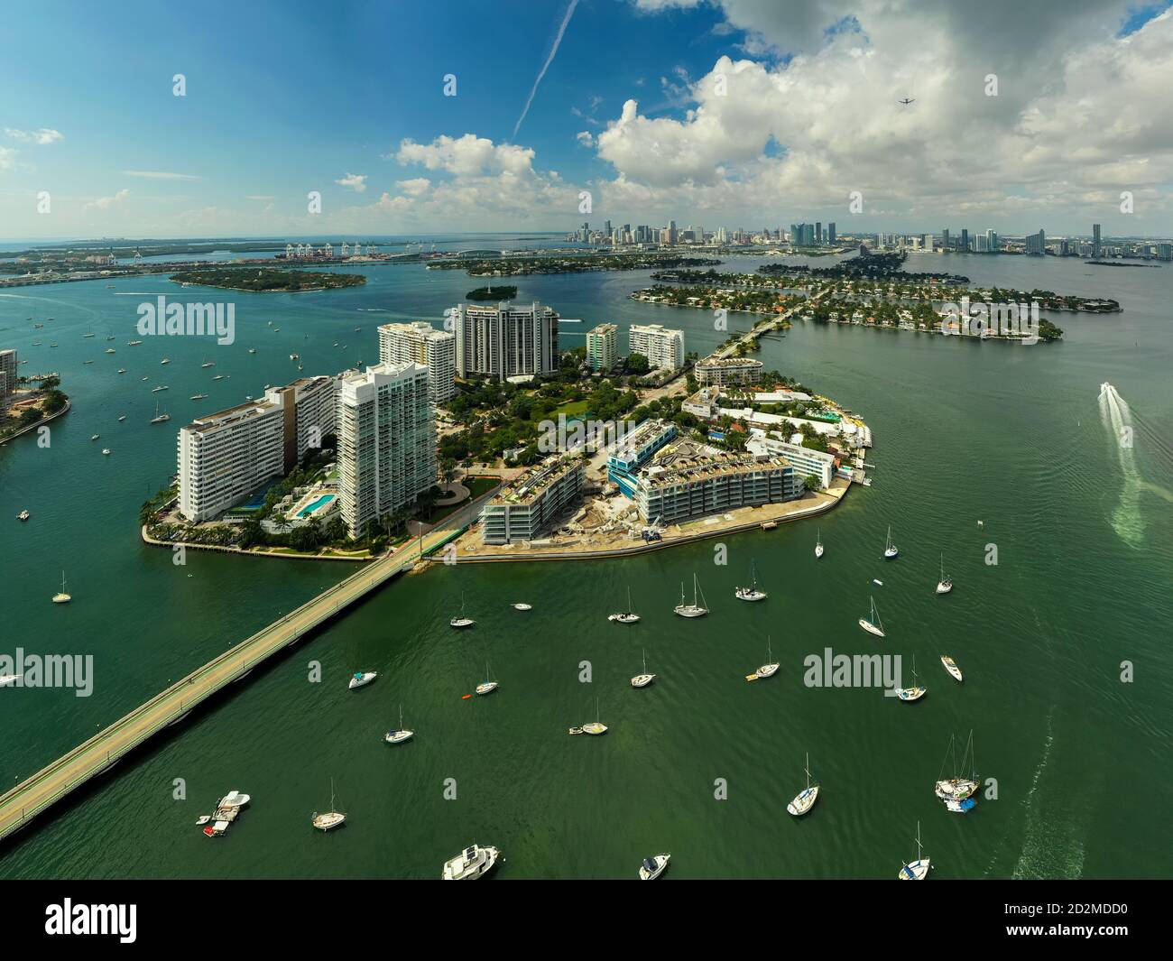 Aerial photo Belle Isle Islands Miami FL USA scenic neighborhood Stock Photo Alamy