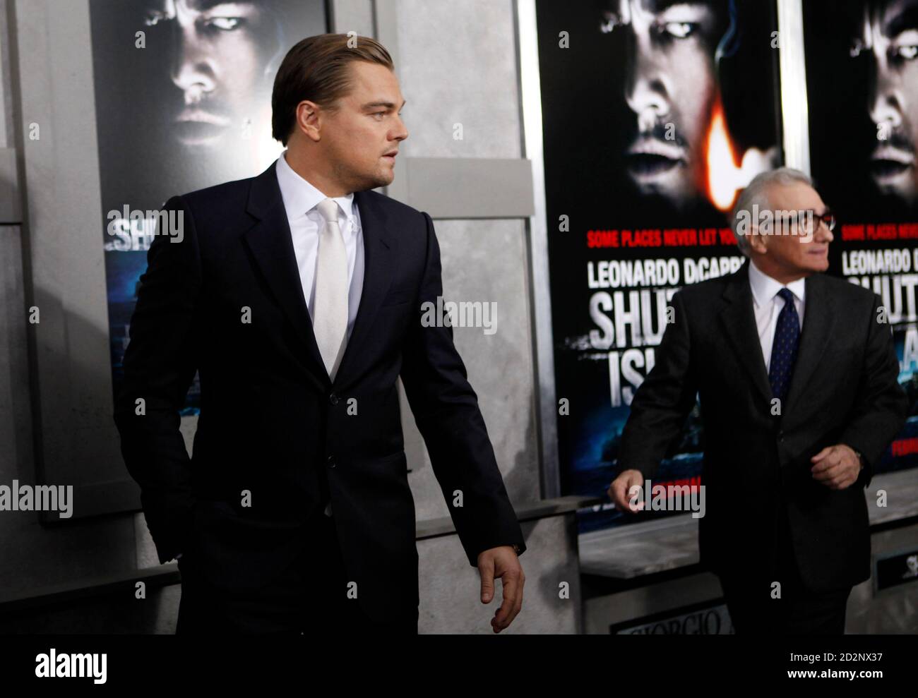 Director Martin Scorsese R And Cast Member Leonardo Dicaprio Arrive At The Premiere Of The Movie Shutter Island In New York February 17 2010 Reuters Natalie Behring United States Tags Entertainment 2009, ssha, trillery, detektivy, dramy. https www alamy com director martin scorsese r and cast member leonardo dicaprio arrive at the premiere of the movie shutter island in new york february 17 2010 reuters natalie behring united states tags entertainment image380338875 html