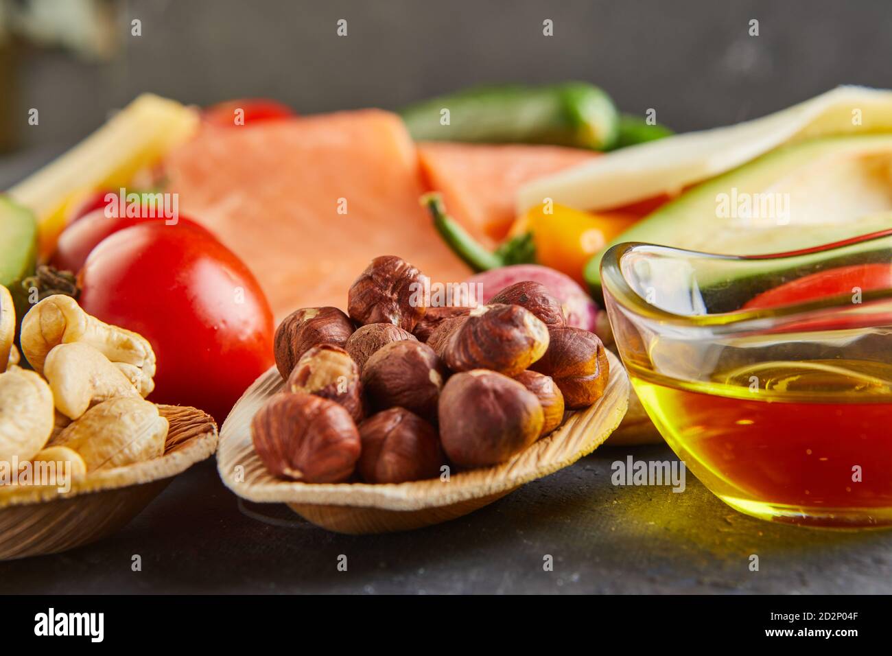 Ketogenic diet concept. Low carb keto diet food set. Green vegetables