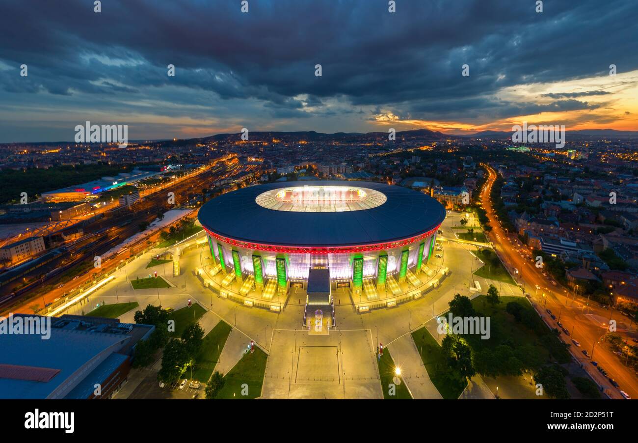 Amazing Giant Arena Building In Hungary Illuminated Ferenc Puskas Amazing Giant Arena Building In Hungary Illuminated Ferenc Puskas