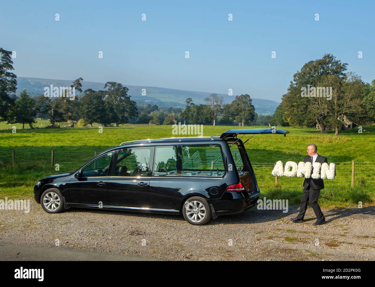 Funeral director tim twigger from full circle funerals hires stock