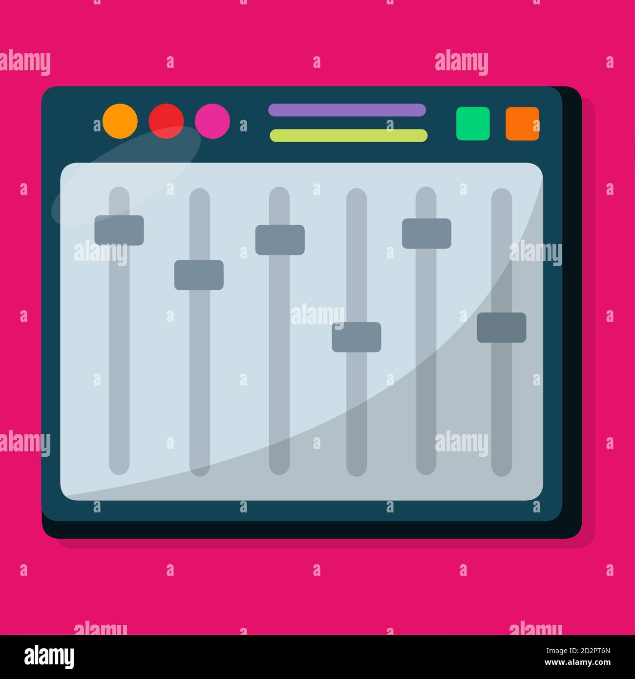 equalizer for music equipment vector illustration Stock Vector