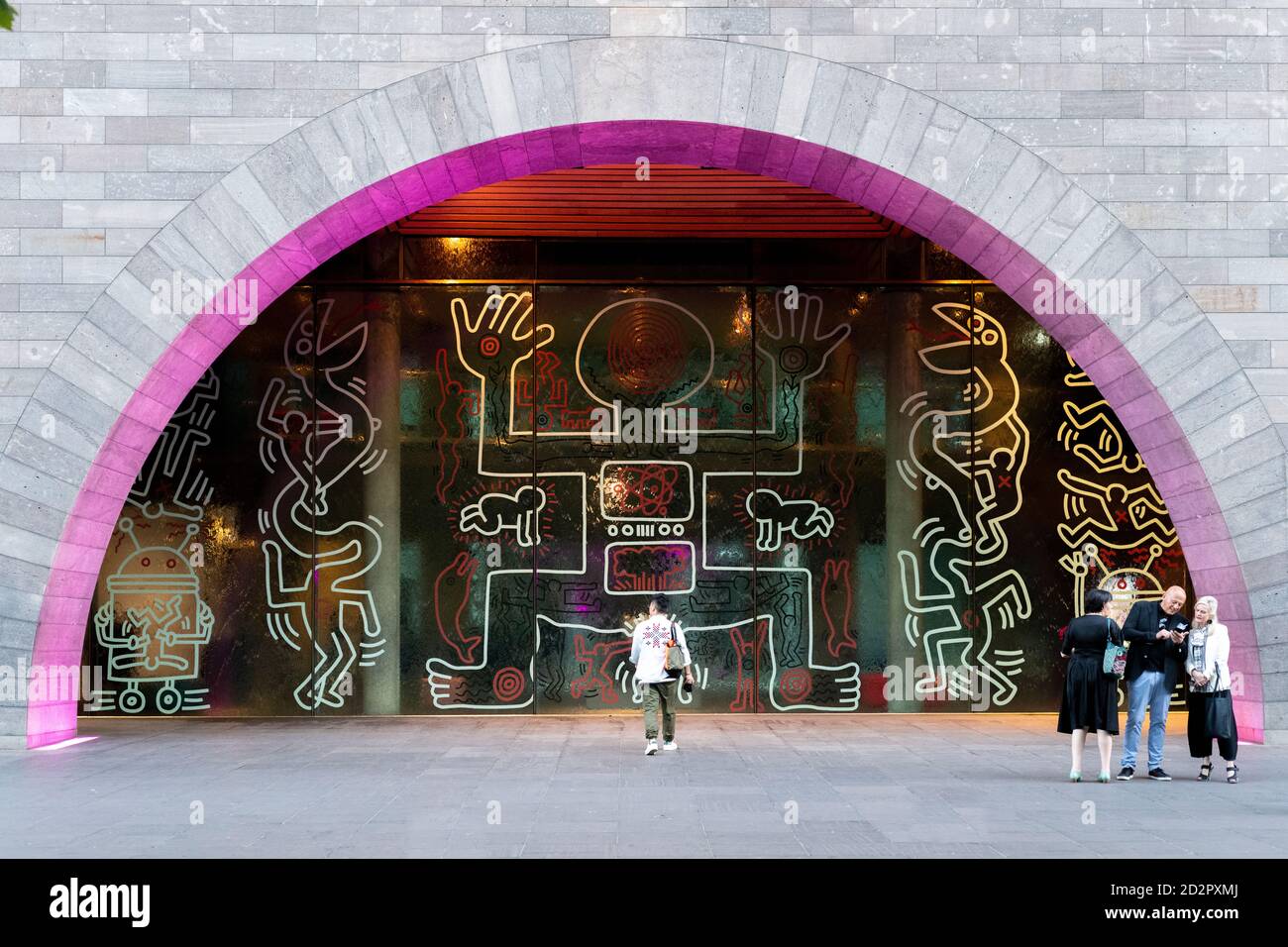 Entrance to Melbourne's National Gallery of Victoria. Stock Photo
