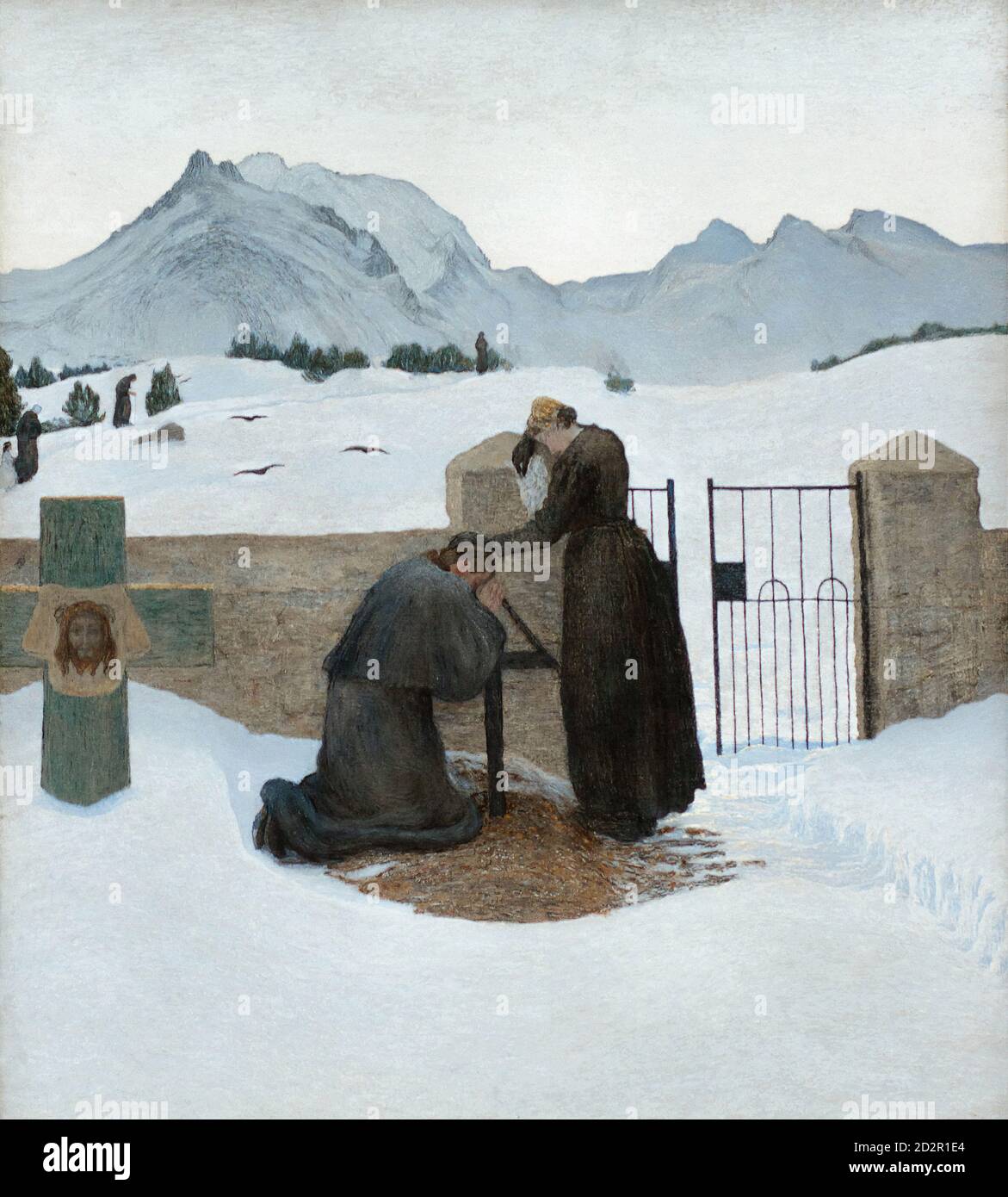 Segantini Giovanni - Der Schmerz Der Trauer 1 - Swiss School - 19th  Century Stock Photo