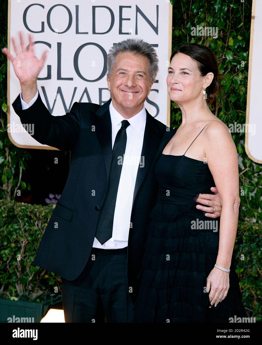 Dustin hoffman and his wife lisa gottsegen arrive hires stock