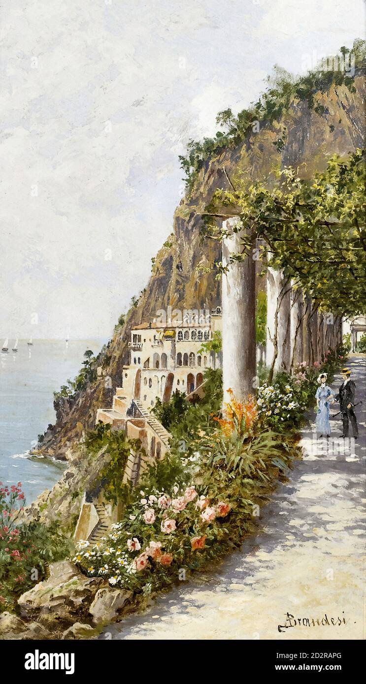Brandeis  Antonietta - Albergo Der Cappucci Amalfi Coast 2 - Czech Republic and Slovakia School - 19th  Century Stock Photo