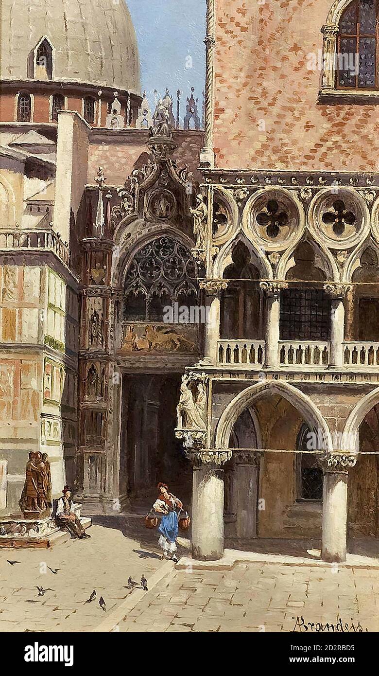 Brandeis Antonietta - Porta Della Carta Doge's Palace Venice 2 - Czech  Republic and Slovakia School - 19th Century Stock Photo - Alamy