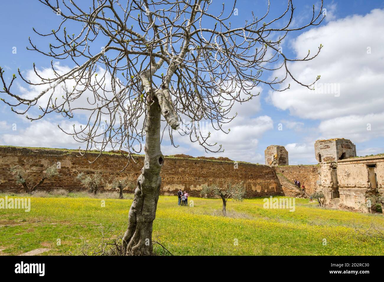 castillo de Mourão, siglo XIV, Mourão, Distrito de Évora, Alentejo, Portugal Stock Photo