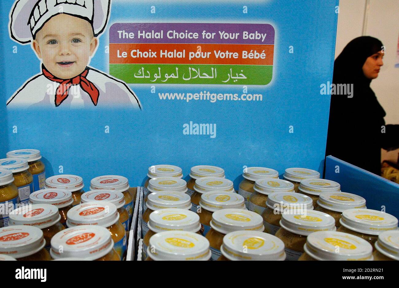 Halal Baby Food Is Displayed At The Halal Exhibition In Paris Which Presents Food Products For Muslim Clients Which Are Prepared Following Islamic Dietary Laws March 30 10 Reuters Regis Duvignau France